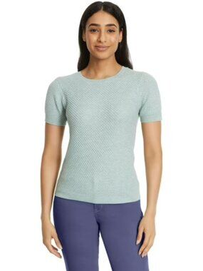 Nine West Women's Soft Spring Sweater Short Sleeve Pullover